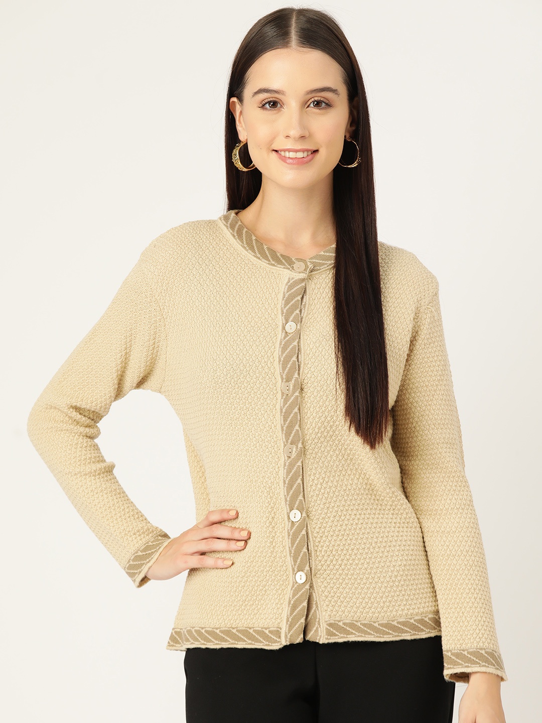 

American Eye Self-Designed Cardigan, Beige