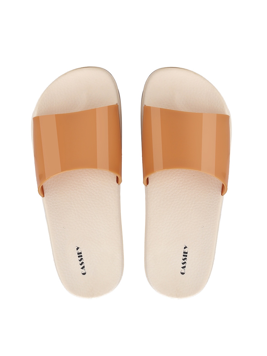 

CASSIEY Women Colourblocked Sliders, Brown