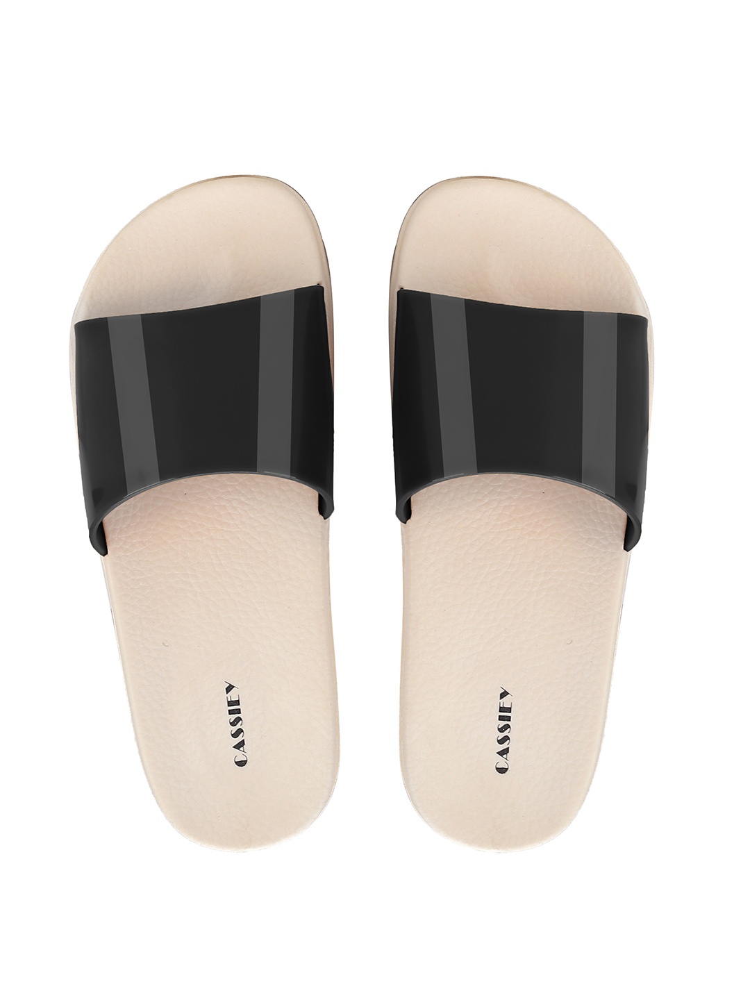 

CASSIEY Women Colourblocked Sliders, Black