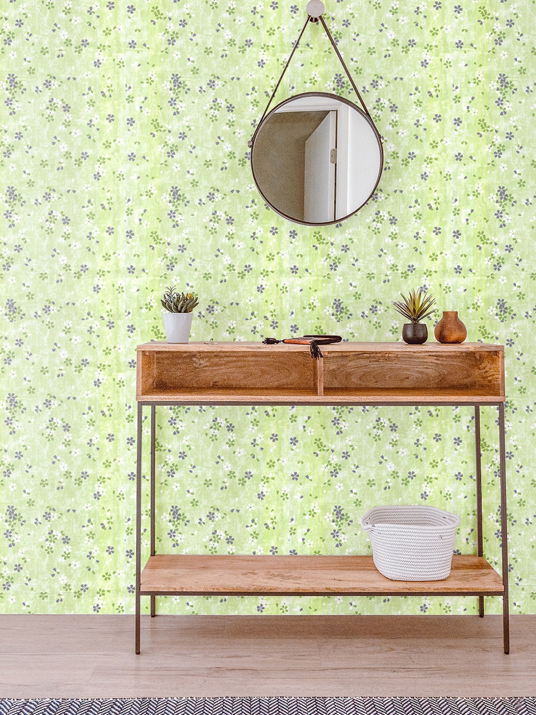 

Asian Paints ezyCR8 Self-Adhesive Peel & Stick Wallpaper (45 x 500 cm), Green