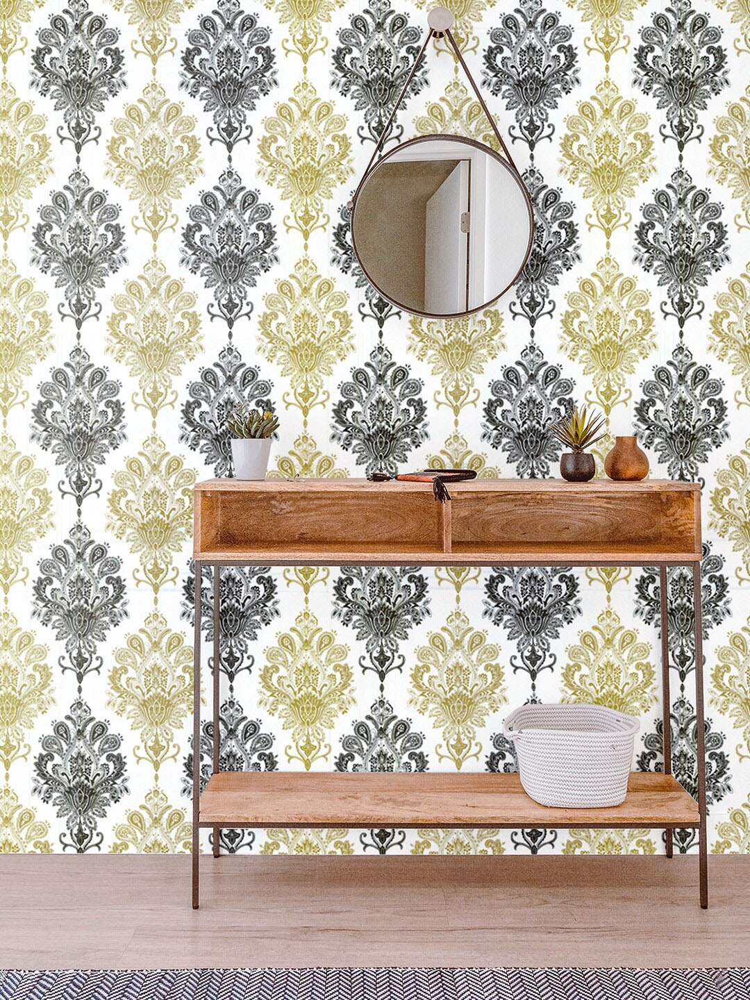 

Asian Paints ezyCR8 Self-Adhesive Peel & Stick Wallpaper (45 x 500 cm), Yellow