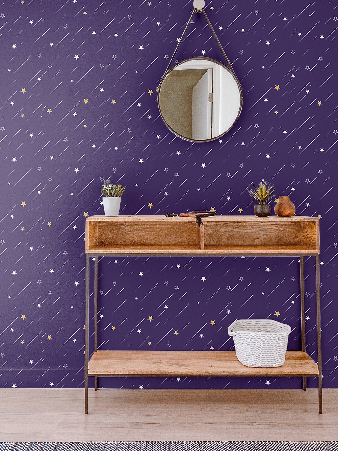 

Asian Paints ezyCR8 Self-Adhesive Peel & Stick Wallpaper (45 x 500 cm), Navy blue