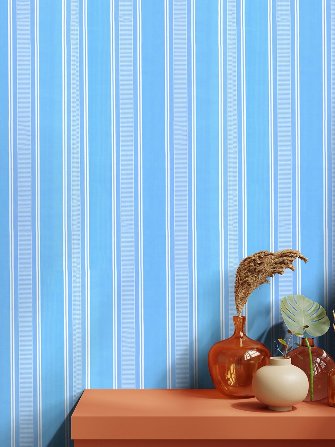 

Asian Paints ezyCR8 Self-Adhesive Peel & Stick Wallpaper (45 x 500 cm), Blue