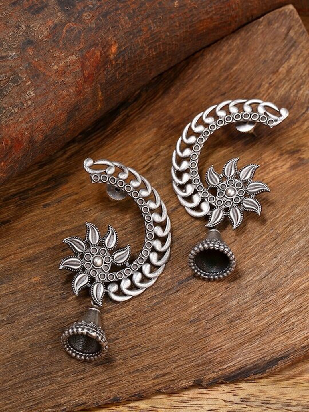 

Infuzze Silver Plated Jhumkas
