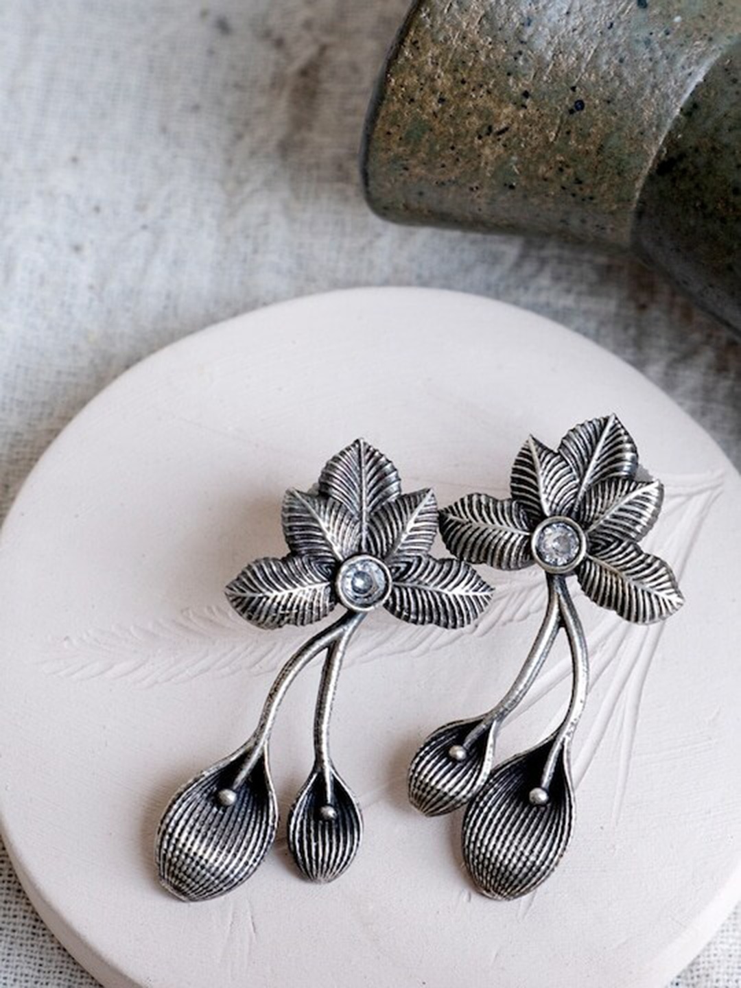 

Infuzze Silver-Plated Drop Earrings