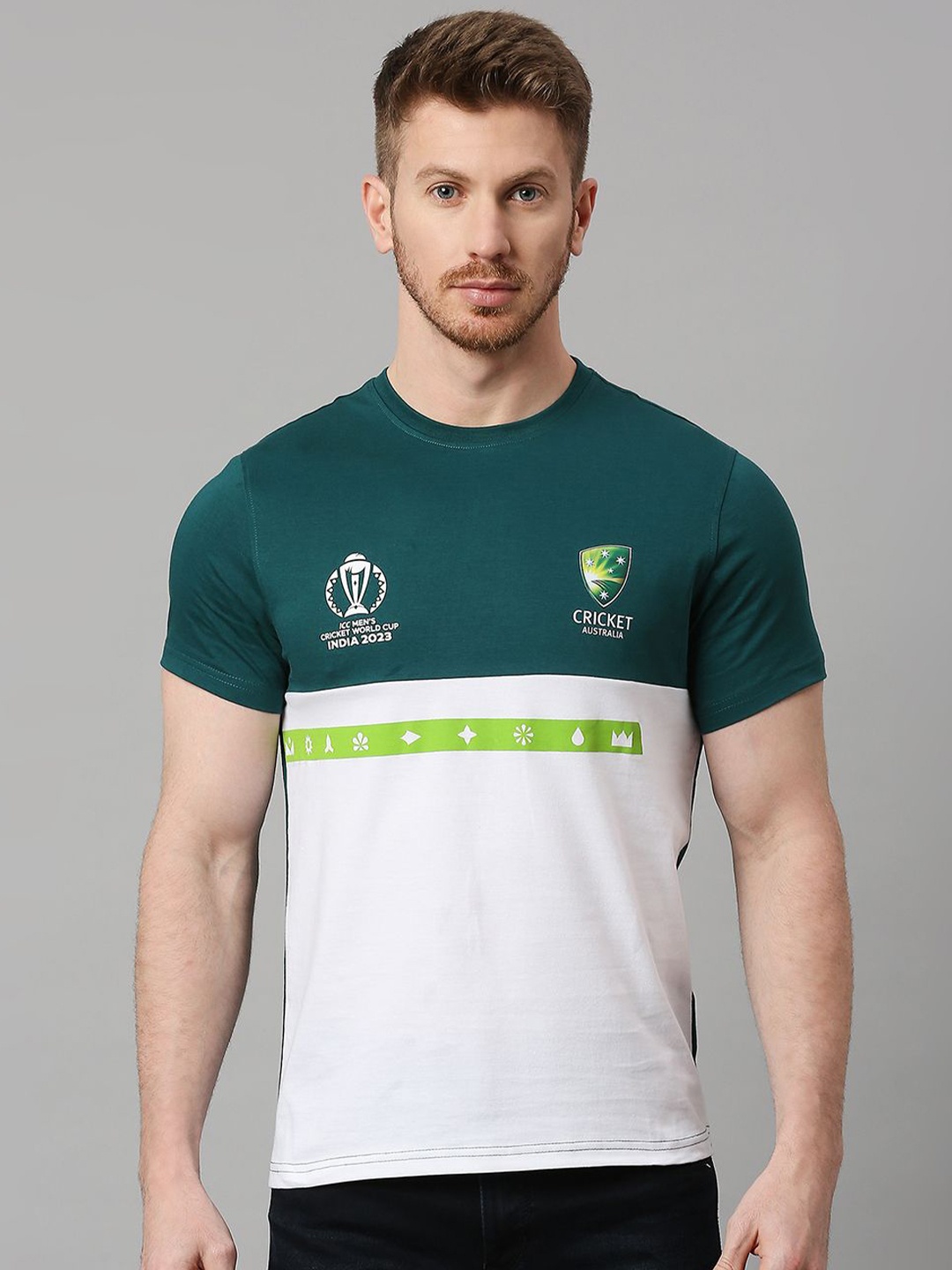 

FanCode Sports & Team Jersey Printed Bio Finish Cotton Sports T-shirt, White