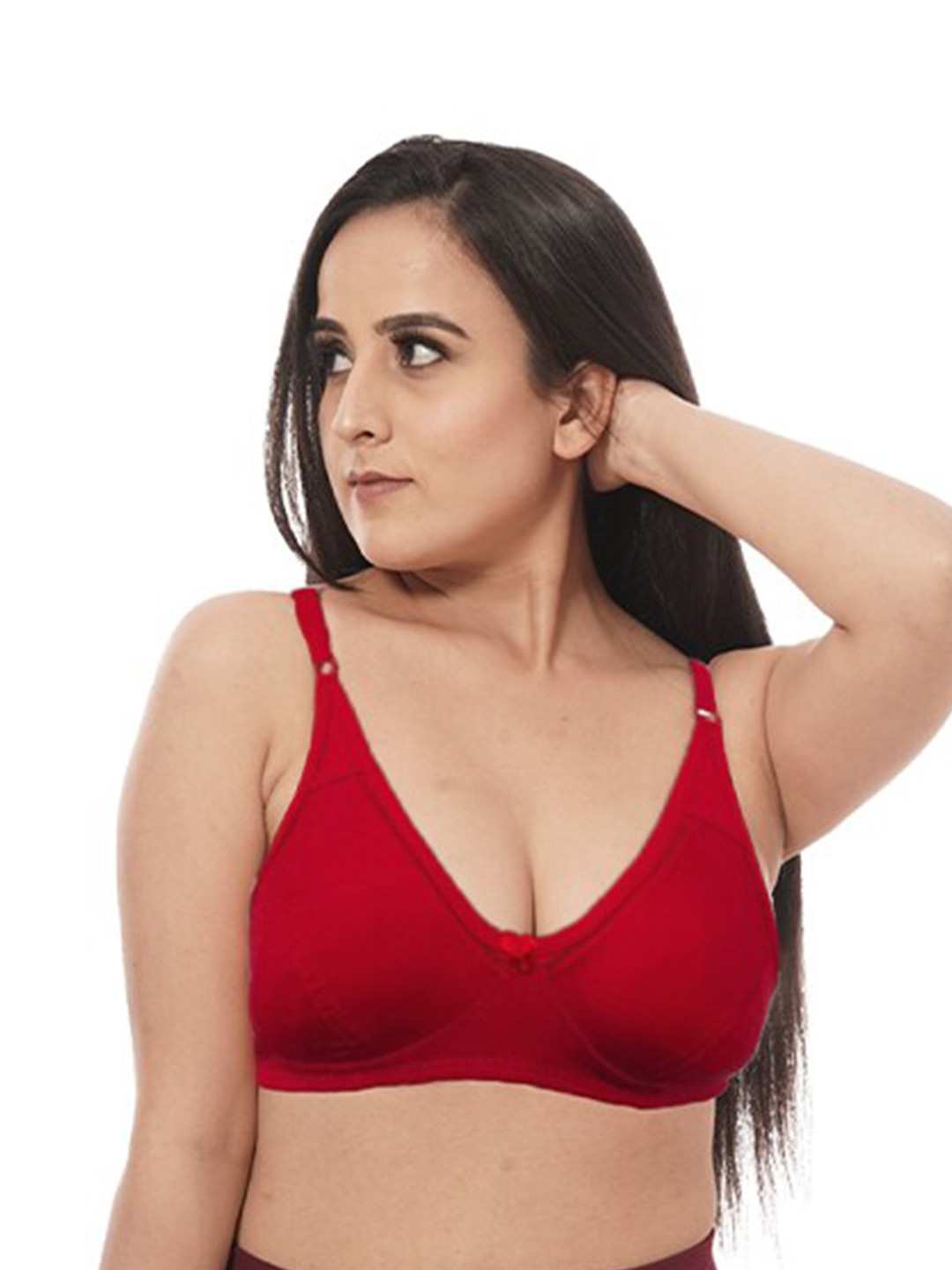 

Lulala Non Padded Full Coverage Bra All Day Comfort, Red
