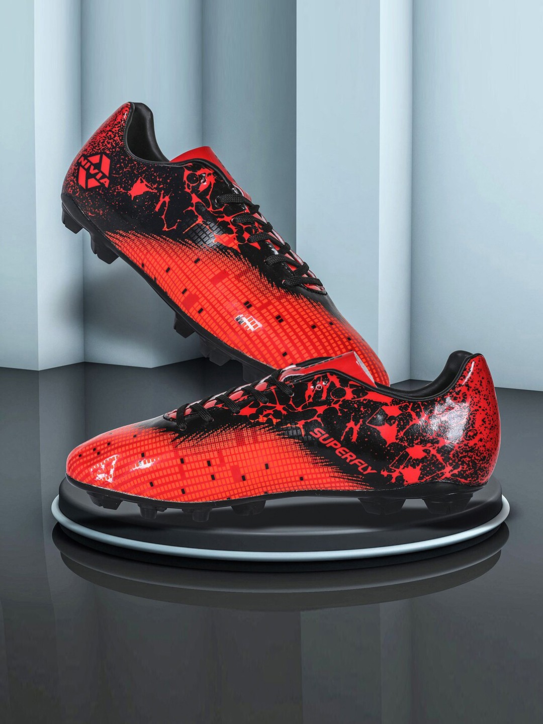 

NIVIA Men Lace-Up Football Shoes, Red