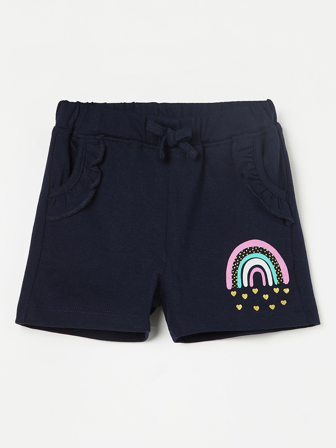 

Juniors by Lifestyle Girls Mid-Rise Pure Cotton Regular Shorts, Blue