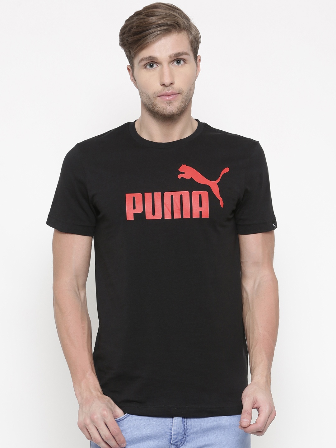 

Puma Black ESS No.1 Printed Pure Cotton T-shirt