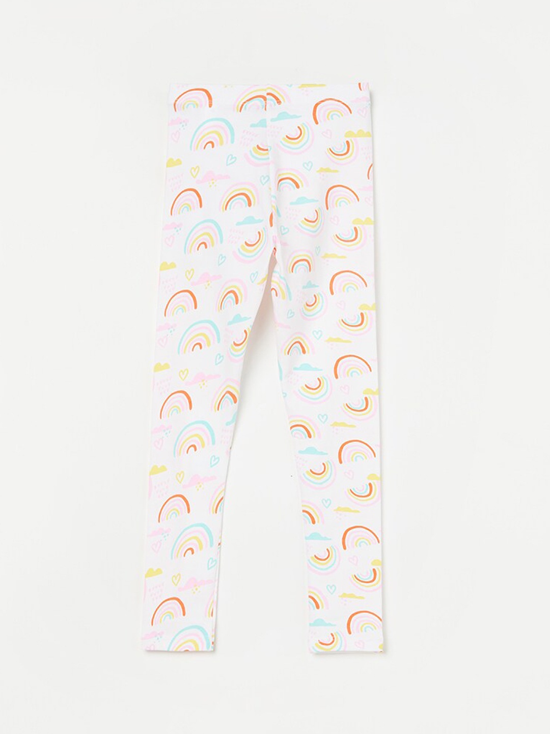 

Fame Forever by Lifestyle Girls Printed Ankle Length Leggings, White