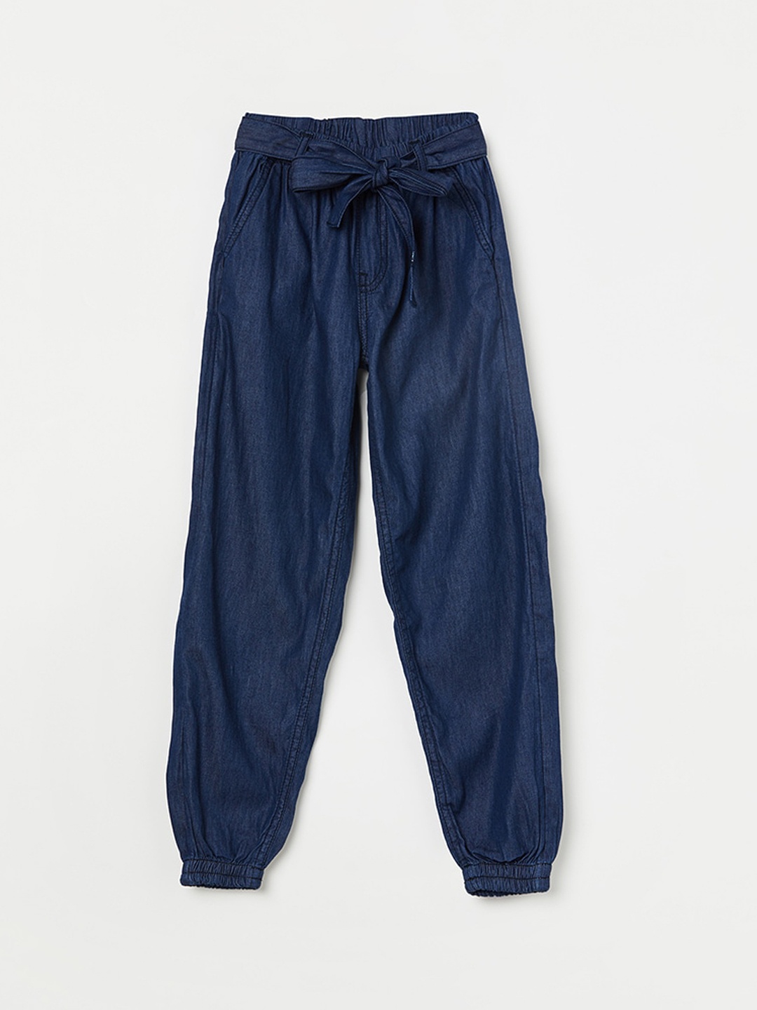 

Fame Forever by Lifestyle Girls Jogger Low Distress Mid-Rise Pure Cotton Jeans, Blue