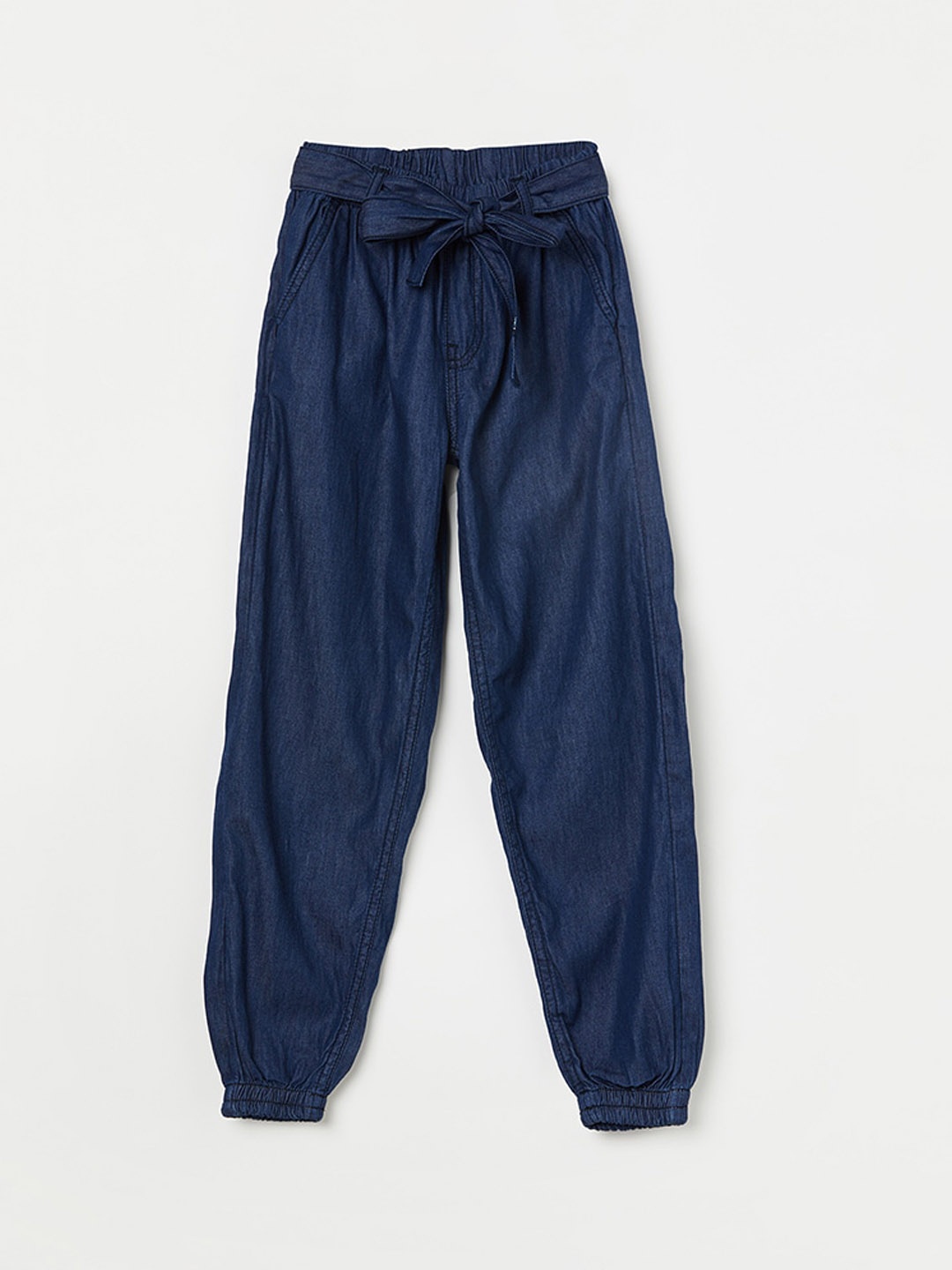 

Fame Forever by Lifestyle Girls Jogger Low Distress Mid-Rise Pure Cotton Jeans, Blue