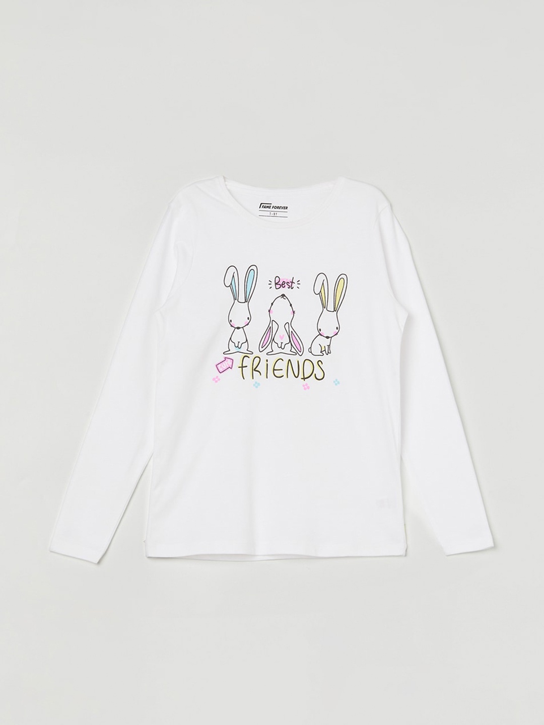 

Fame Forever by Lifestyle Girls Graphic Printed Pure Cotton T-shirt, White