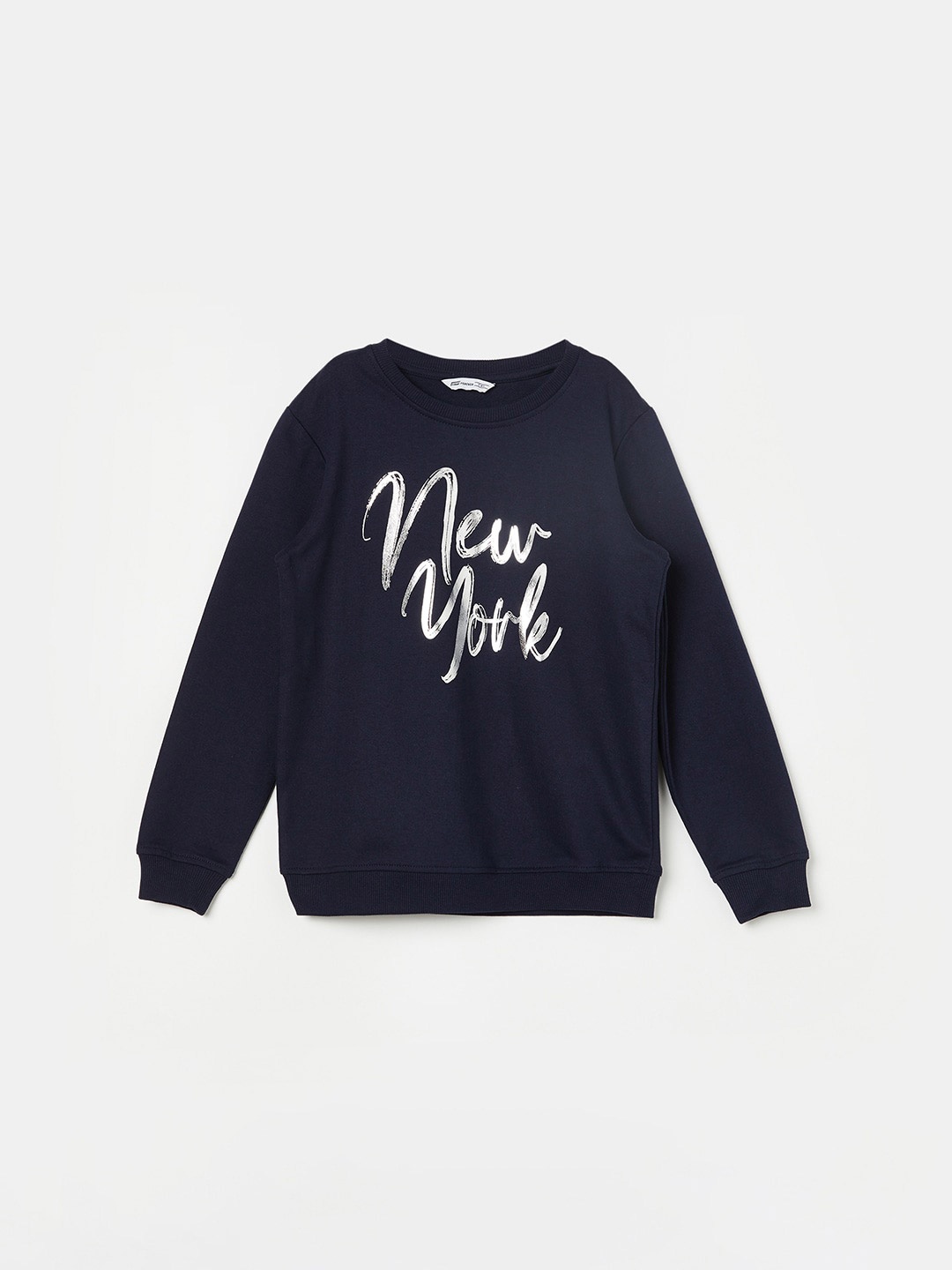 

Fame Forever by Lifestyle Girls Typography Printed Pure Cotton Pullover, Blue
