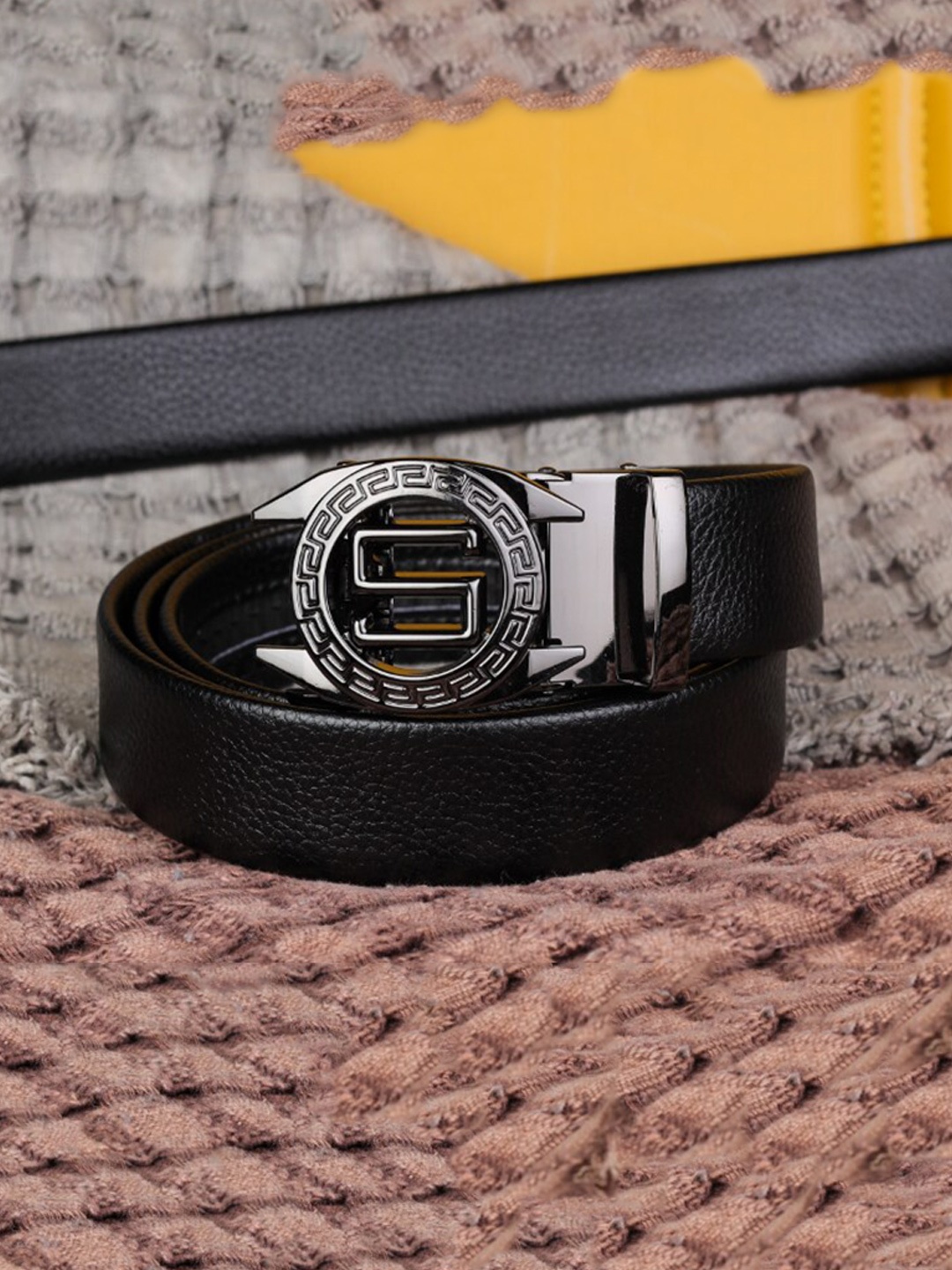 

Kastner Men Synthetic Leather Belt, Black