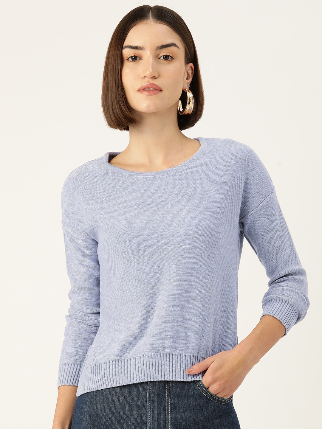 

American Eye Shimmery Acrylic Pullover, Lavender