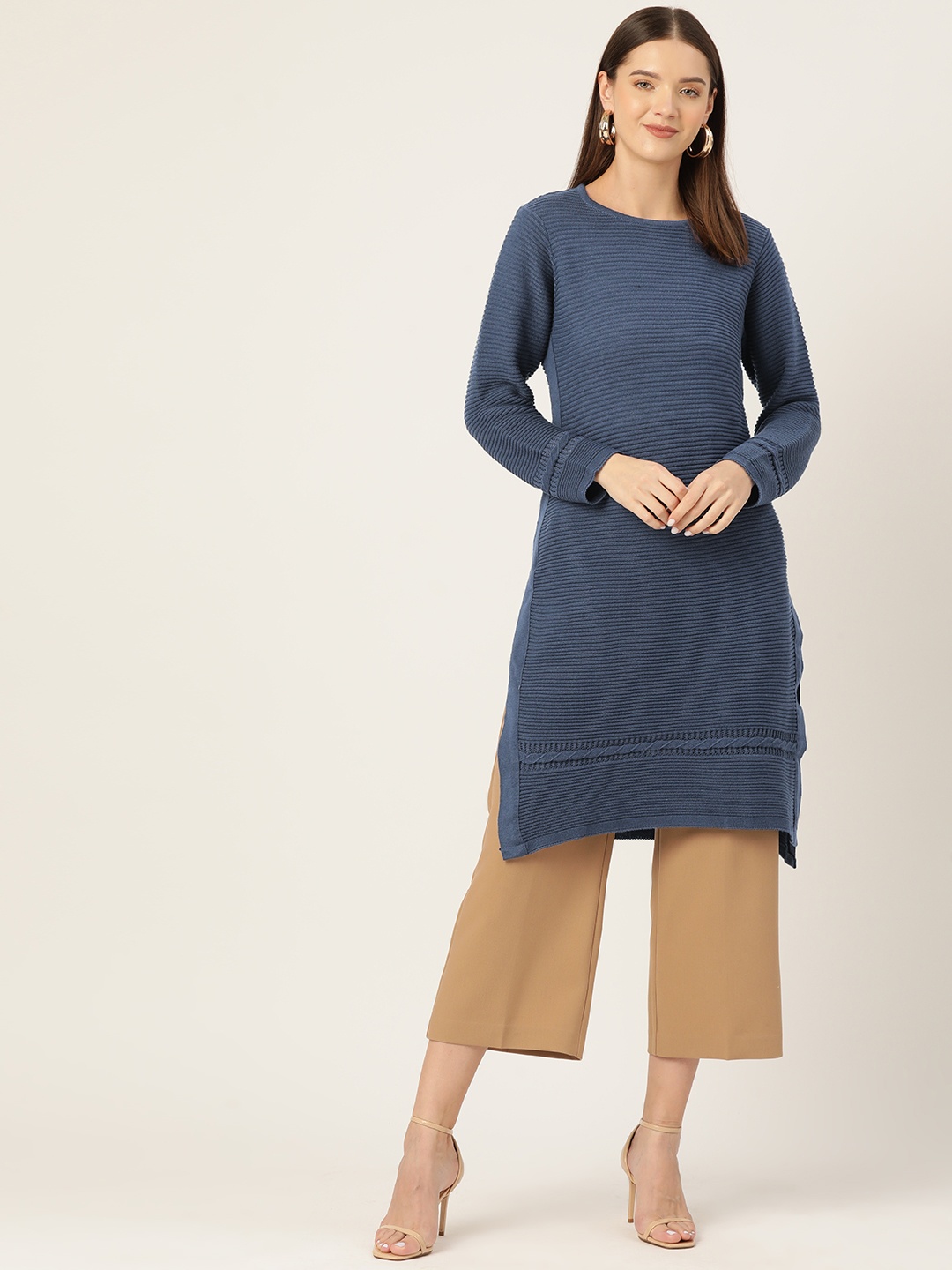 

American Eye Women Winter Kurta, Blue