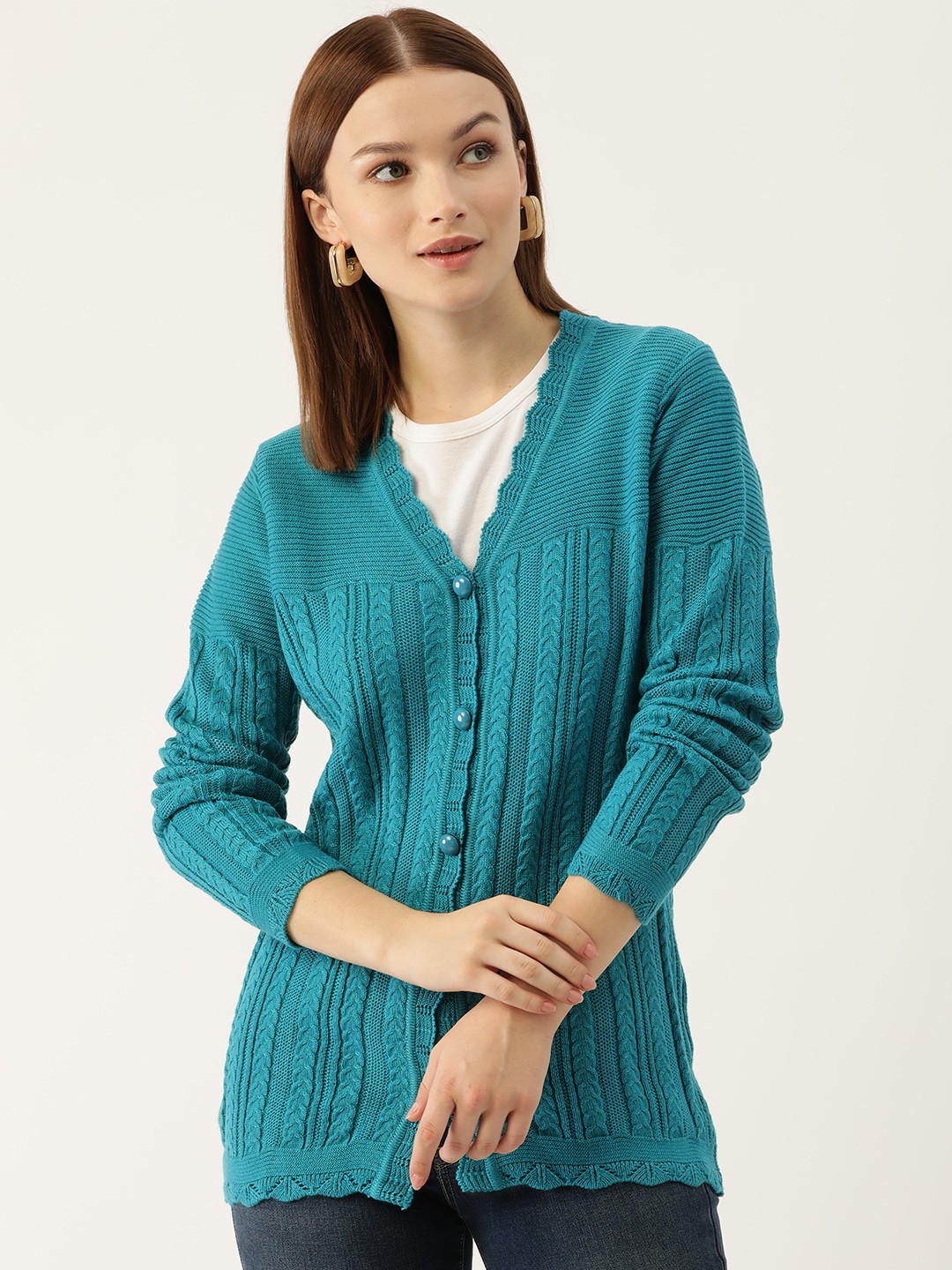 

American Eye Self Designed Cardigan, Turquoise blue