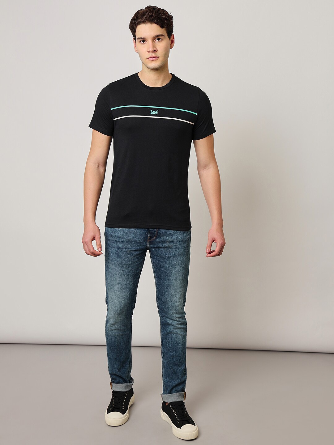 

Lee Slim Fit Cotton T-shirt, Black