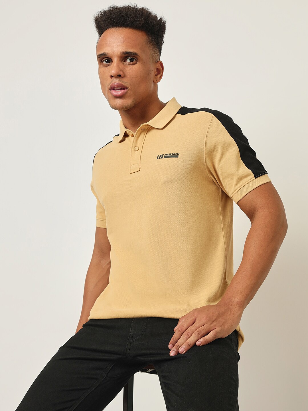 

Lee Polo Collar Slim Fit Cotton T-shirt, Brown