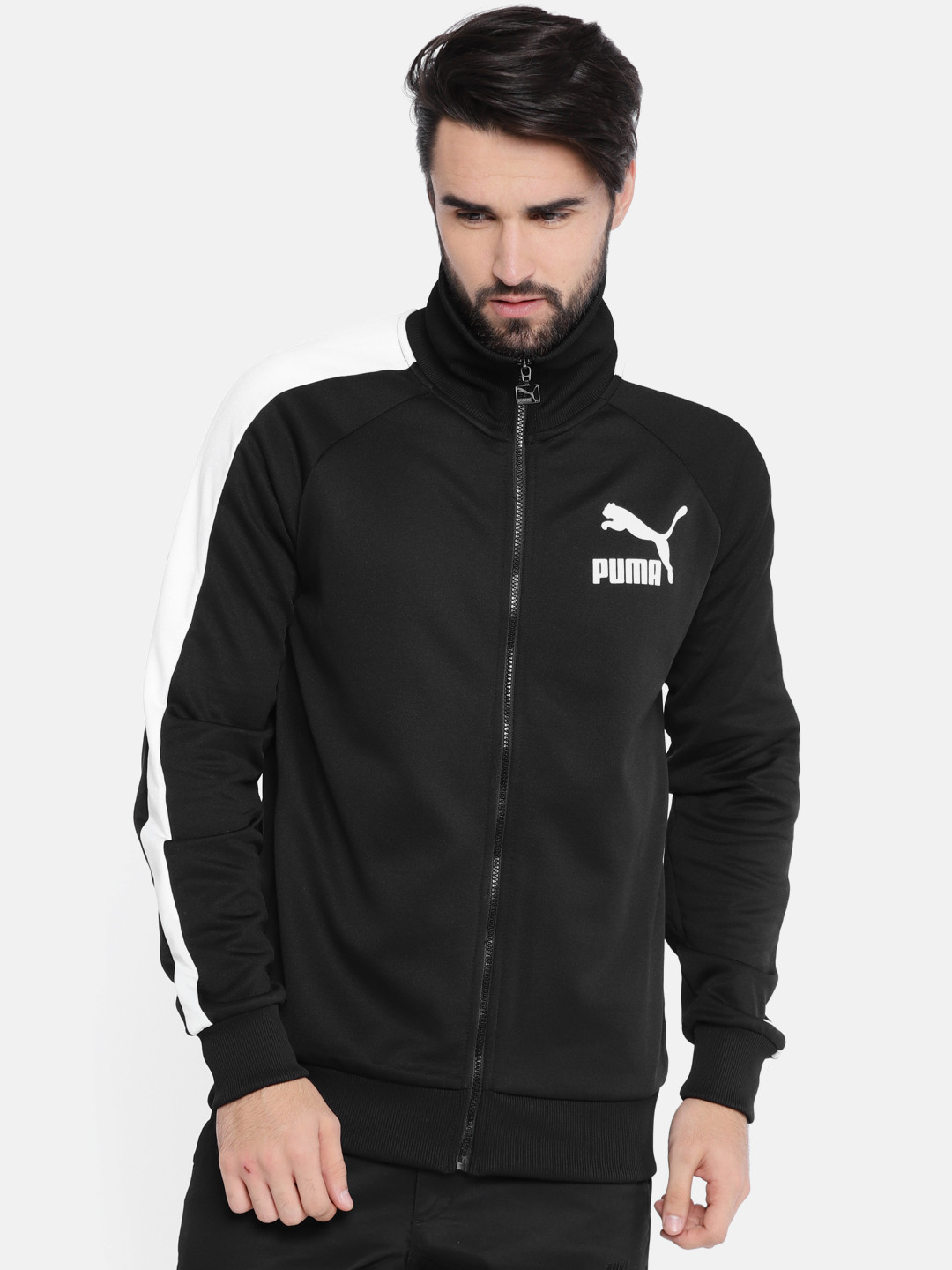 

Puma Men Black Solid T7 Vintage Track Bomber Jacket