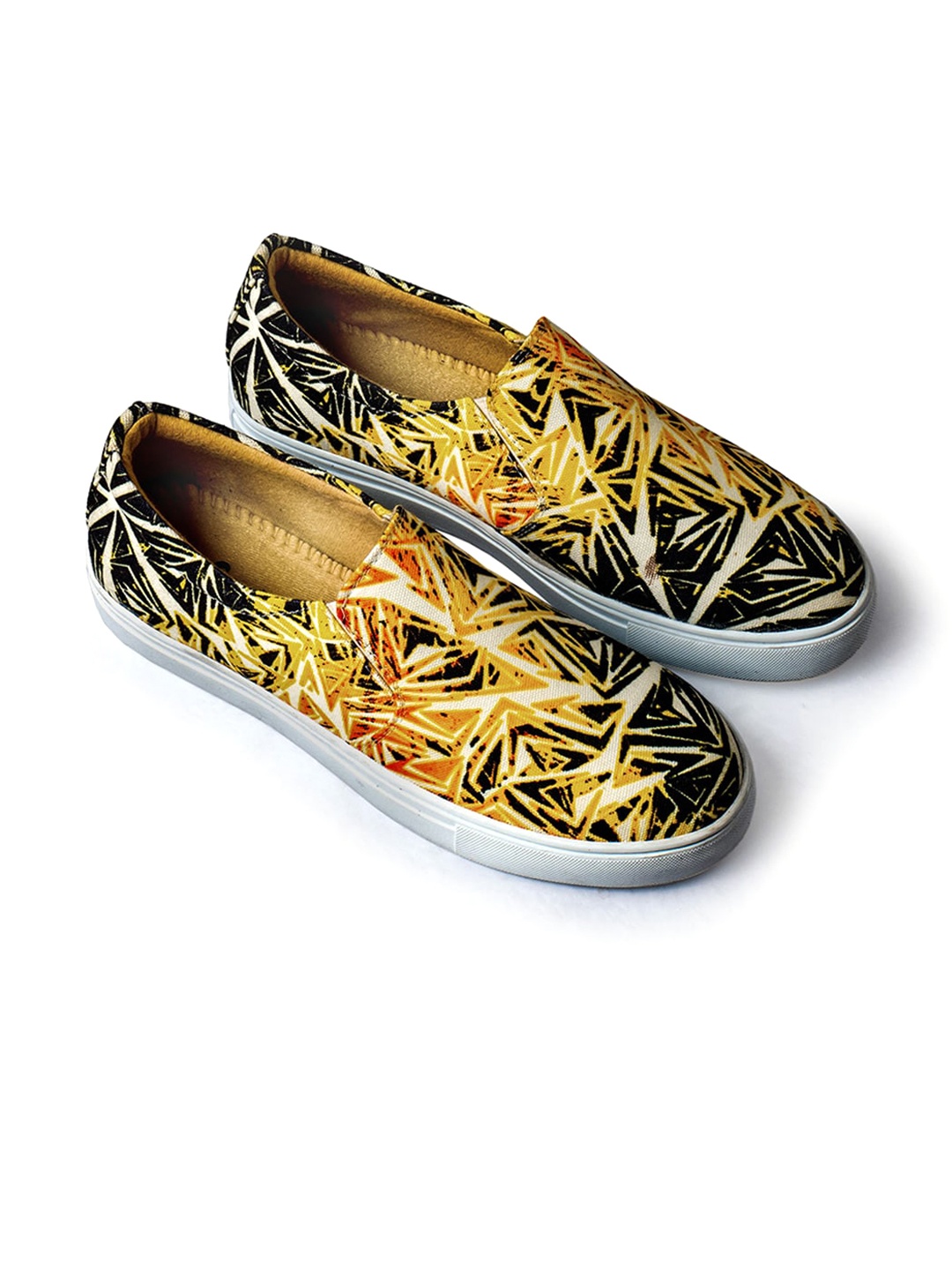 

KobSook Men Printed Slip-On Loafers, Black