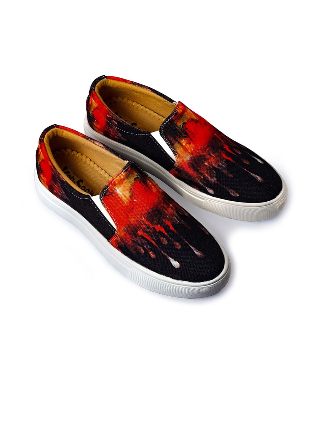 

KobSook Men Abstract Printed Loafers, Black