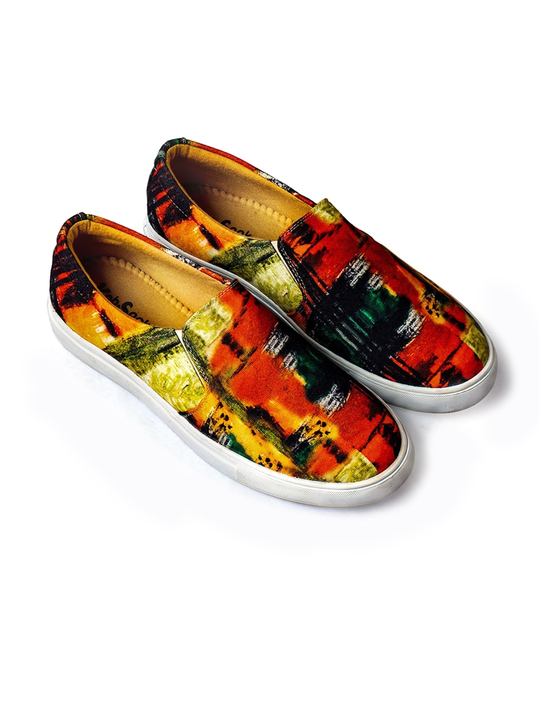 

KobSook Men Printed Loafers, Red
