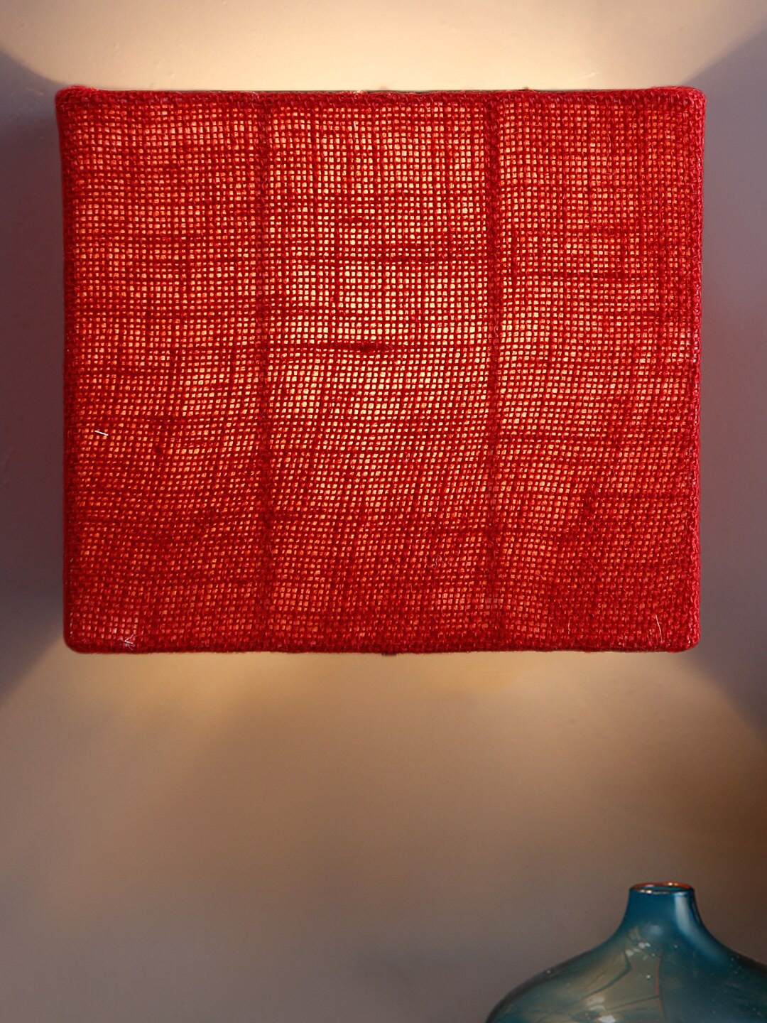 

Devansh Red Textured Half Square Wall Lamp