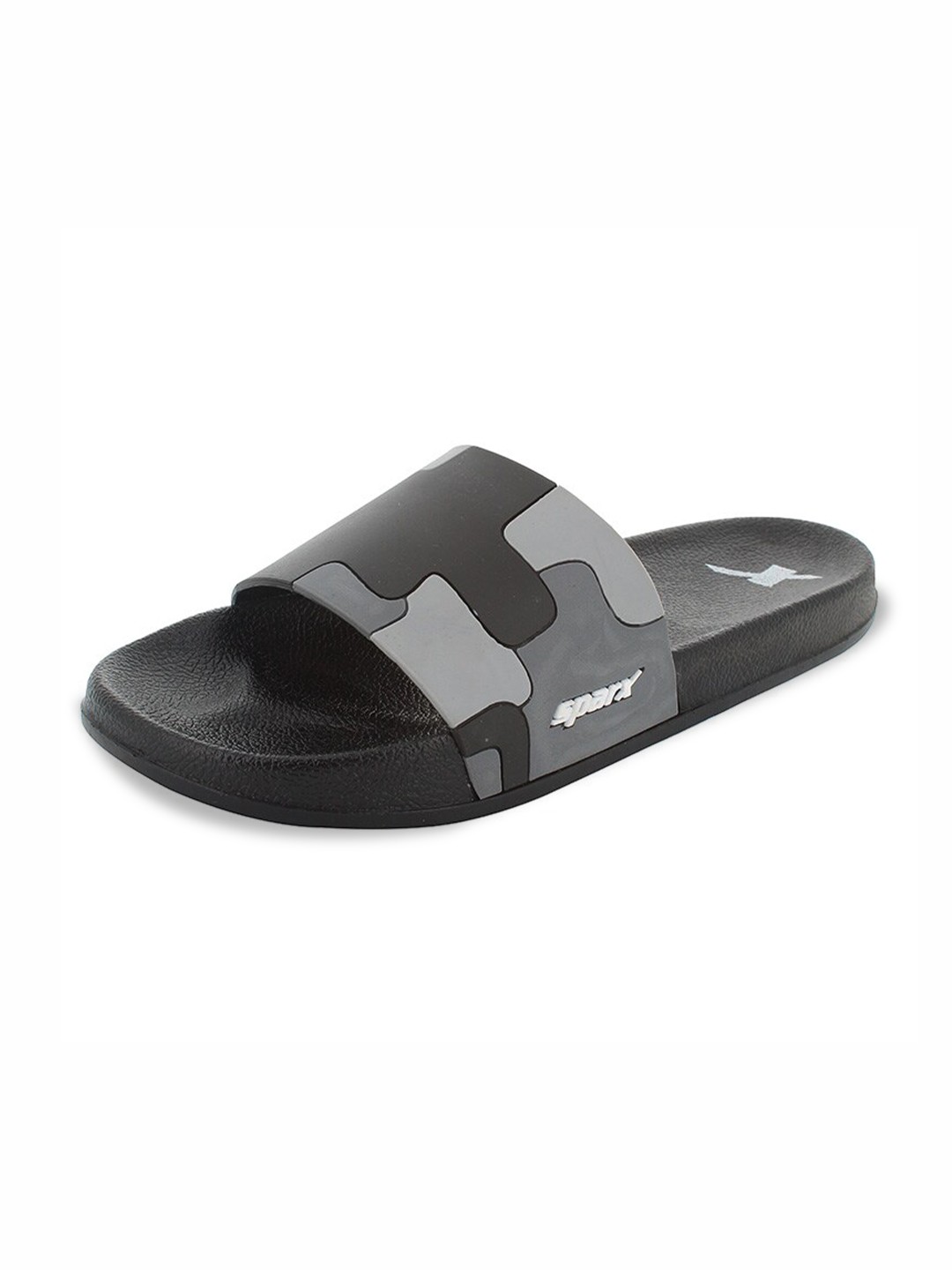 

Sparx Men Printed Sliders, Black