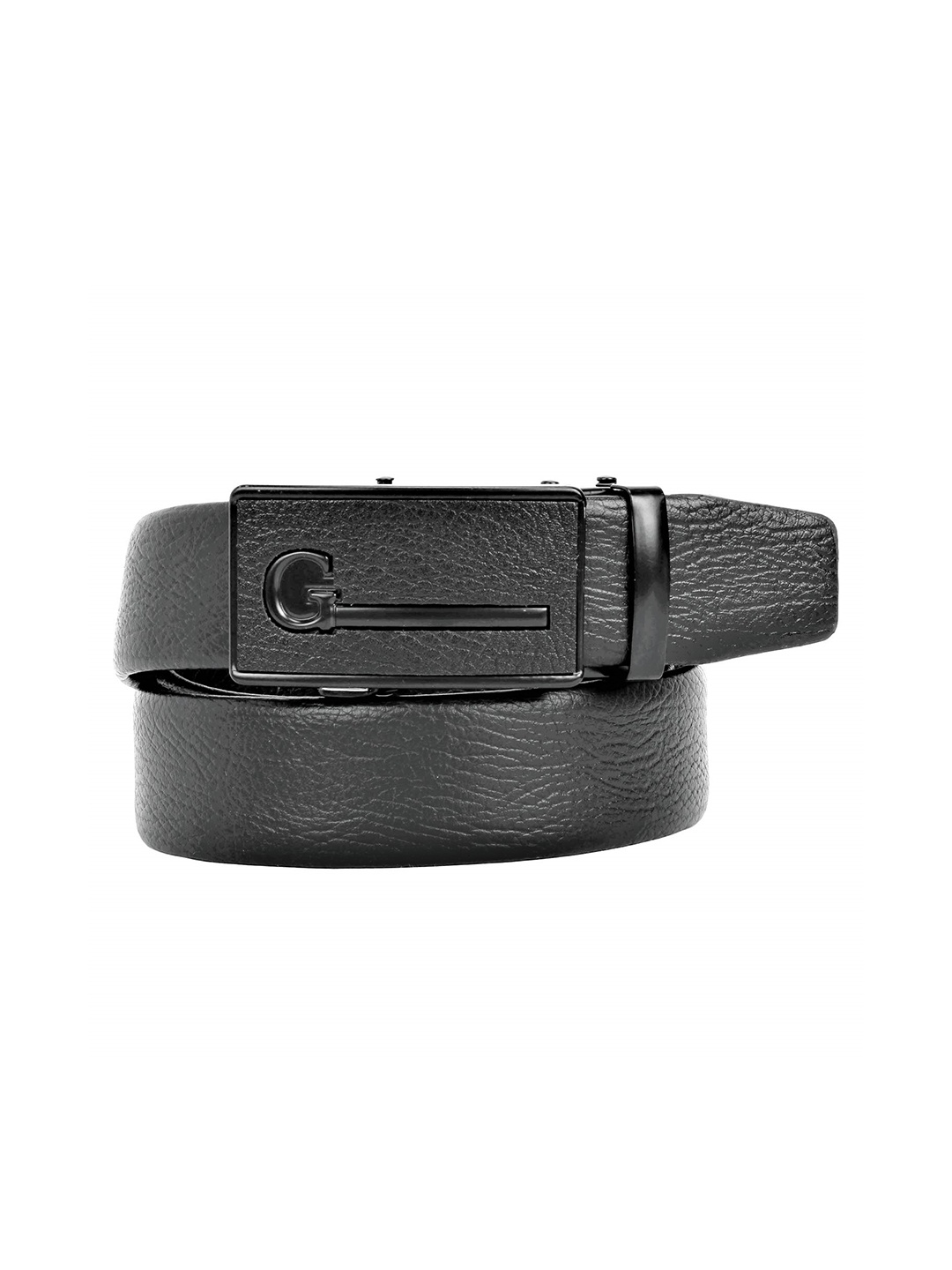 

Zacharias Men Textured Leather Belt, Black