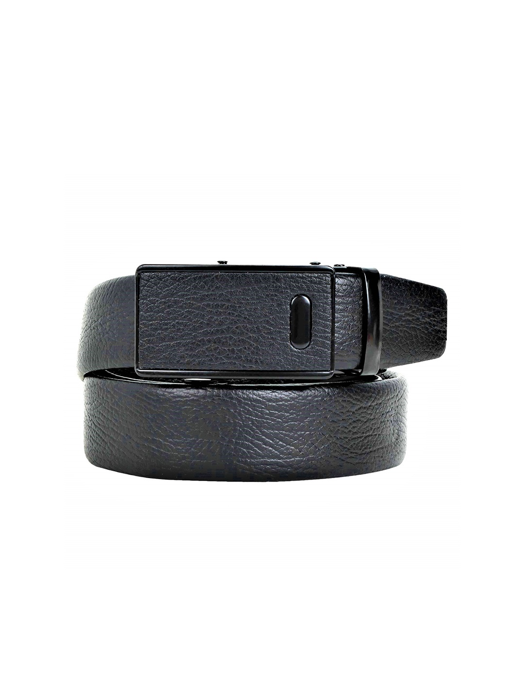 

Zacharias Men Leather Slim Belt, Black
