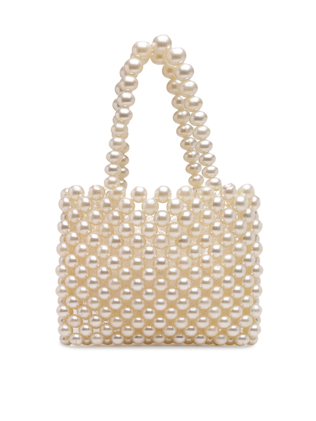 

AQUATAN Textured Handheld Bag, Cream