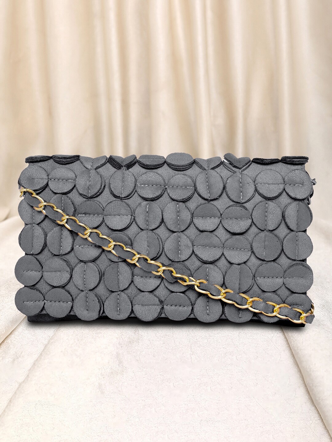 

Peora Grey Textured Sling Bag