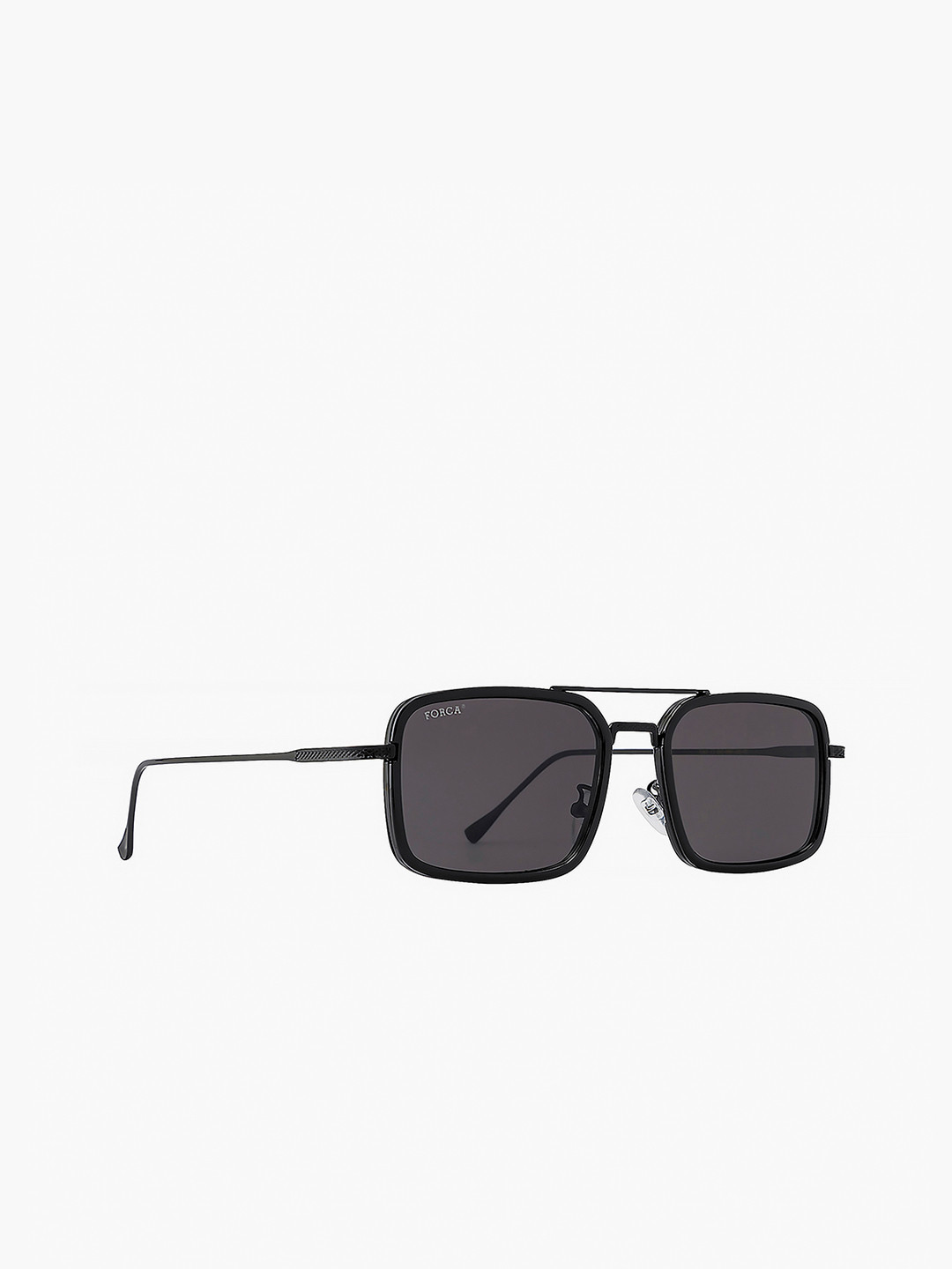 

Forca by Lifestyle Men Square Sunglasses with UV Protected Lens 1000012777715, Black