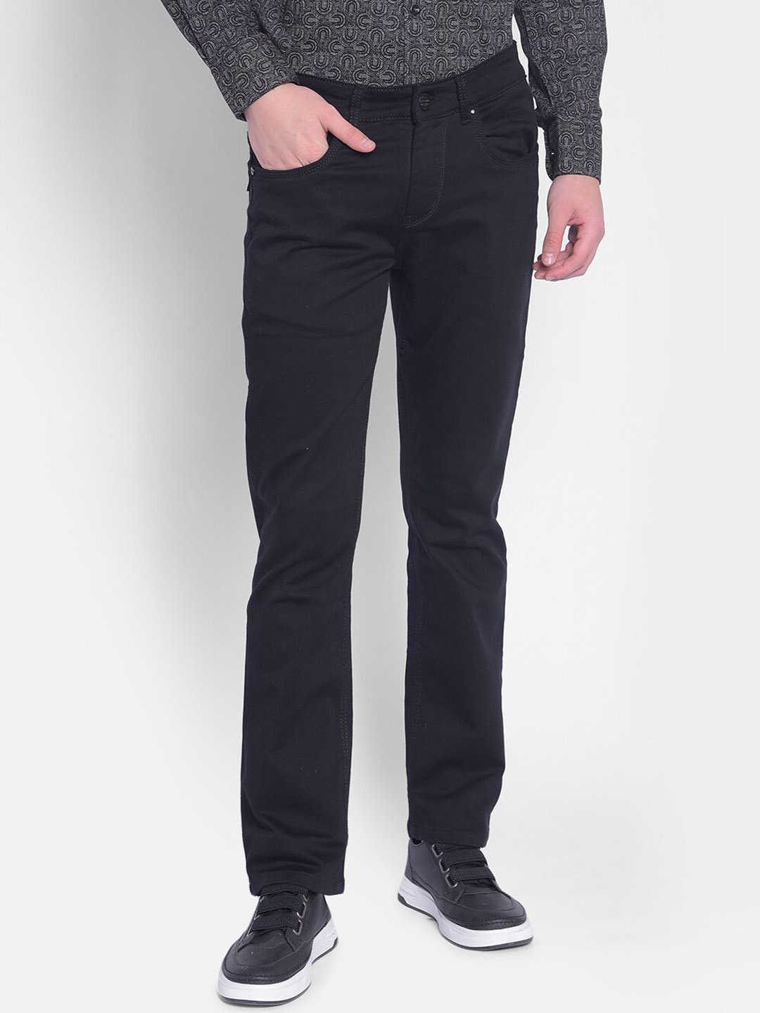 

Crimsoune Club Straight Fit Stretchable Jeans, Black