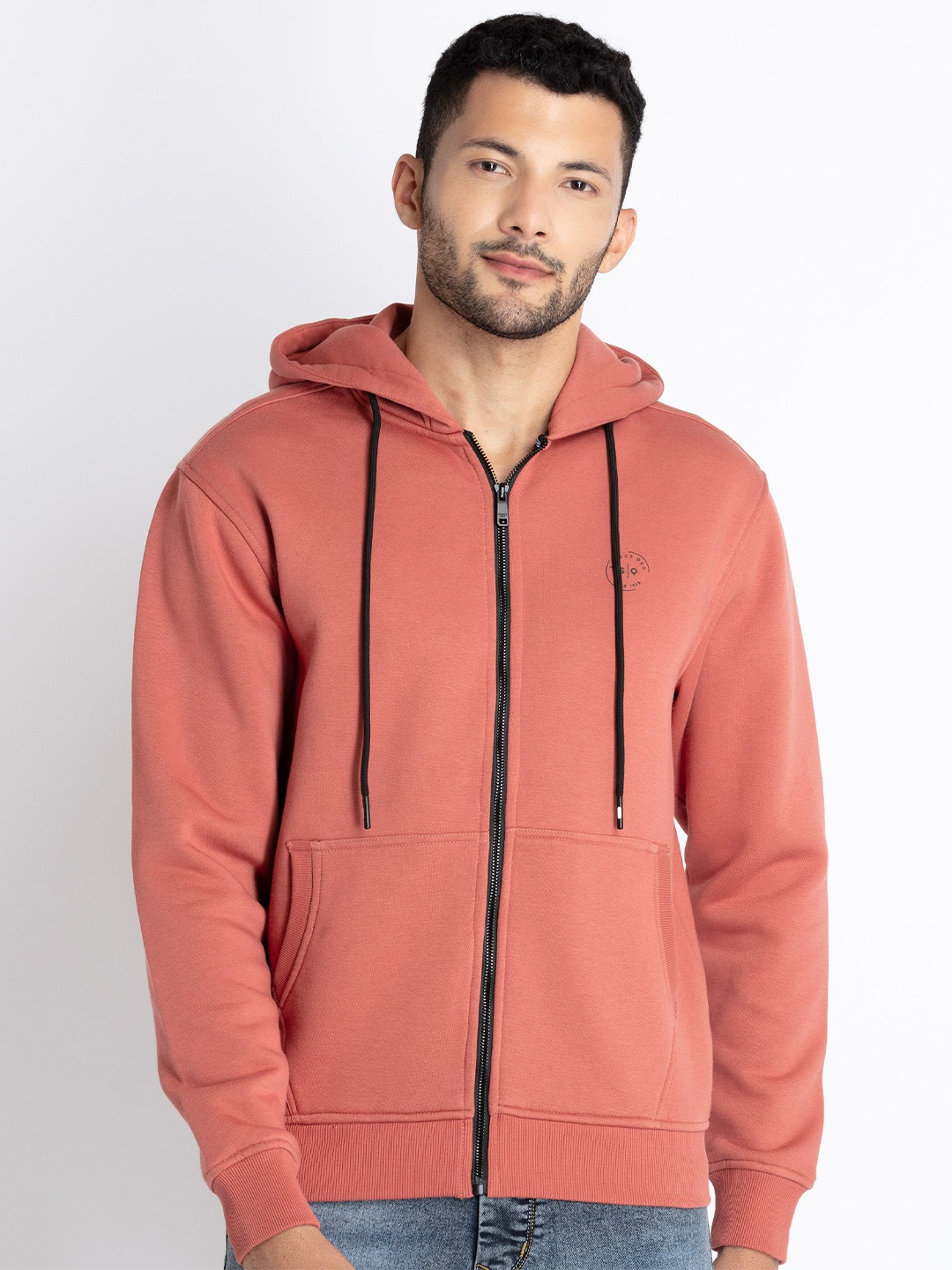 

Status Quo Hooded Cotton Sweatshirt, Pink