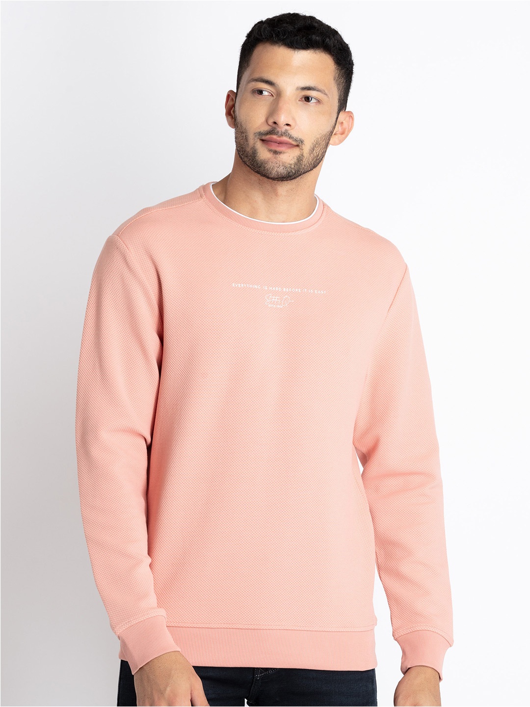 

Status Quo Cotton Pullover Sweatshirt, Rose gold