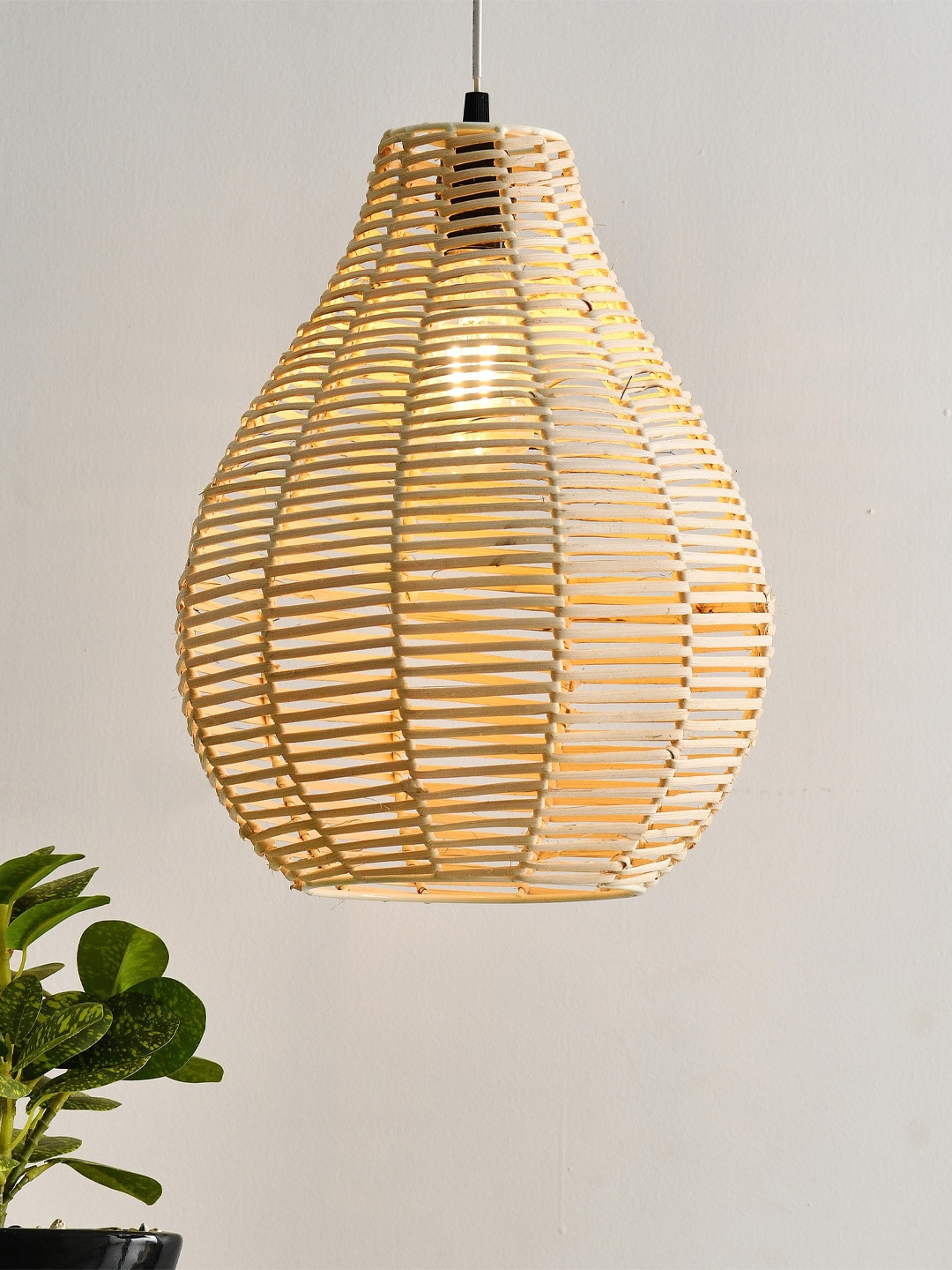 

Decazone Beige Rattan Hanging Pendant Lamp