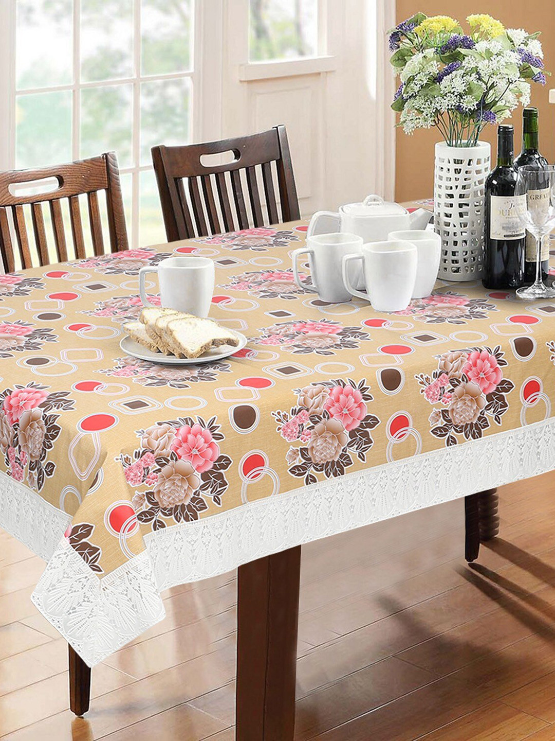 

Dakshya Industries Yellow Printed Anti-Slip 6-Seater Table Covers