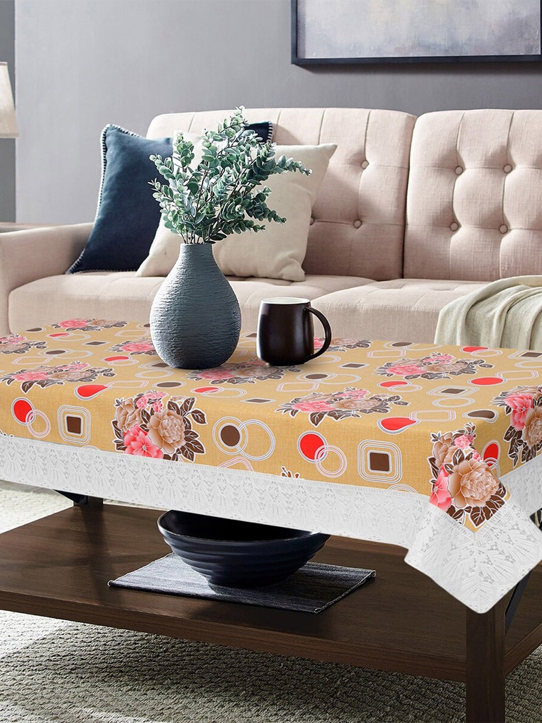 

Dakshya Industries Yellow Printed 4-Seater Table Cover