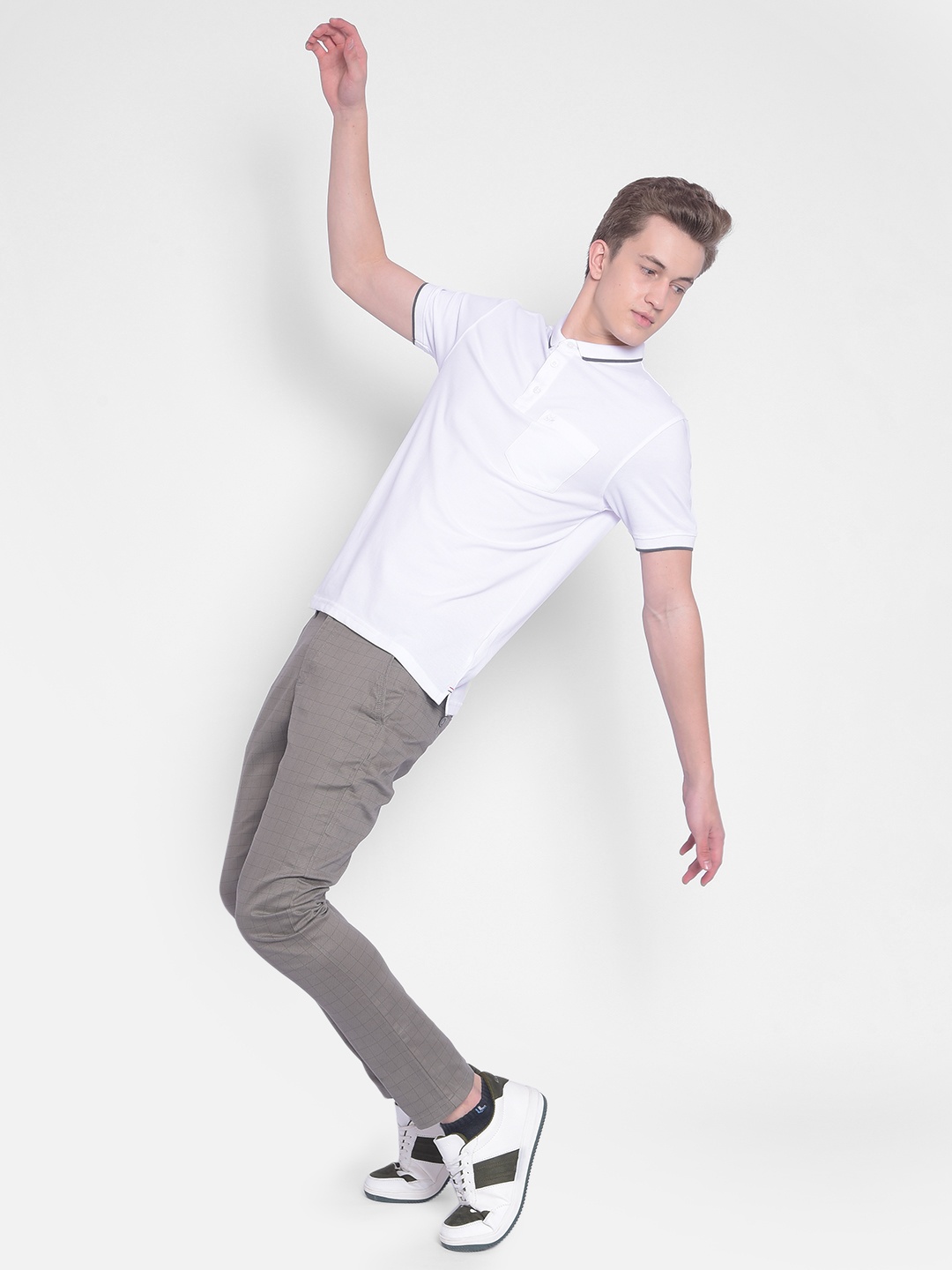 

Crimsoune Club Polo Collar Slim Fit T-shirt, White