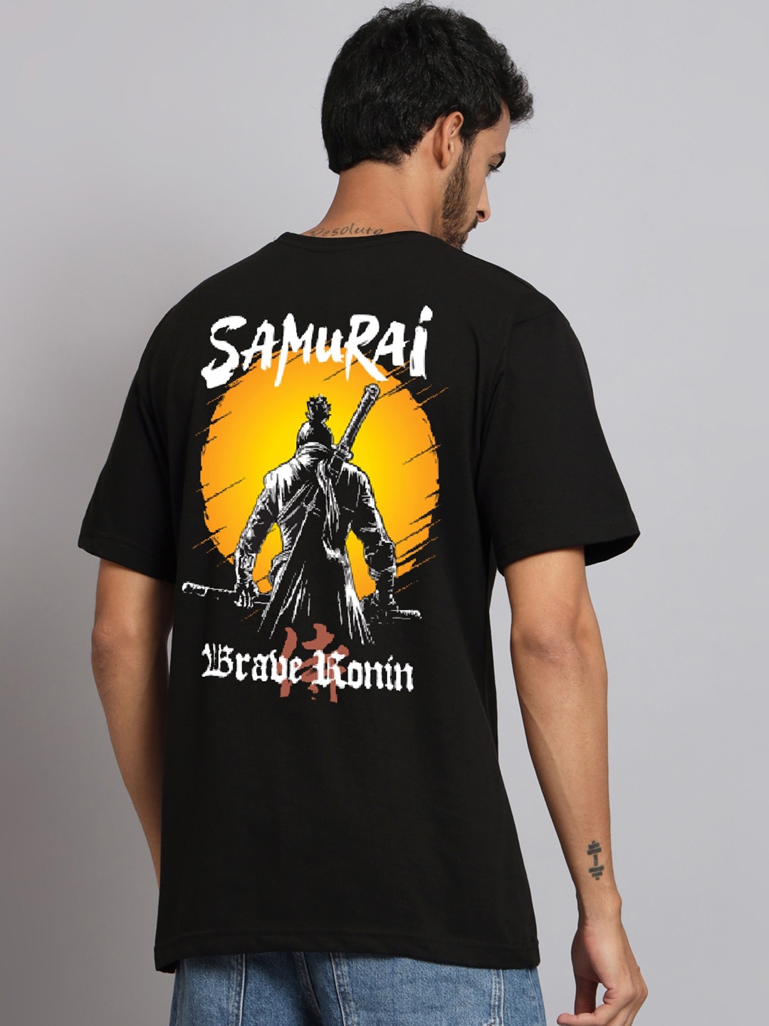 

The Modern Soul Typography Printed Oversized T-shirt, Black