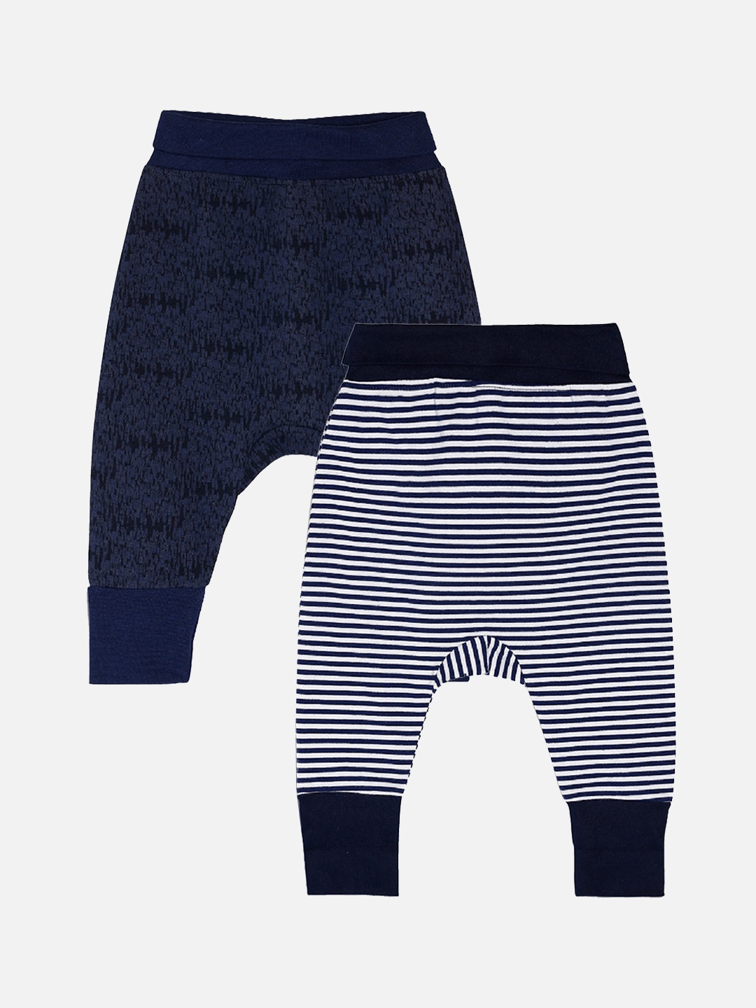 

BAESD Pack Of 2 Infants Kids Printed Joggers, Navy blue