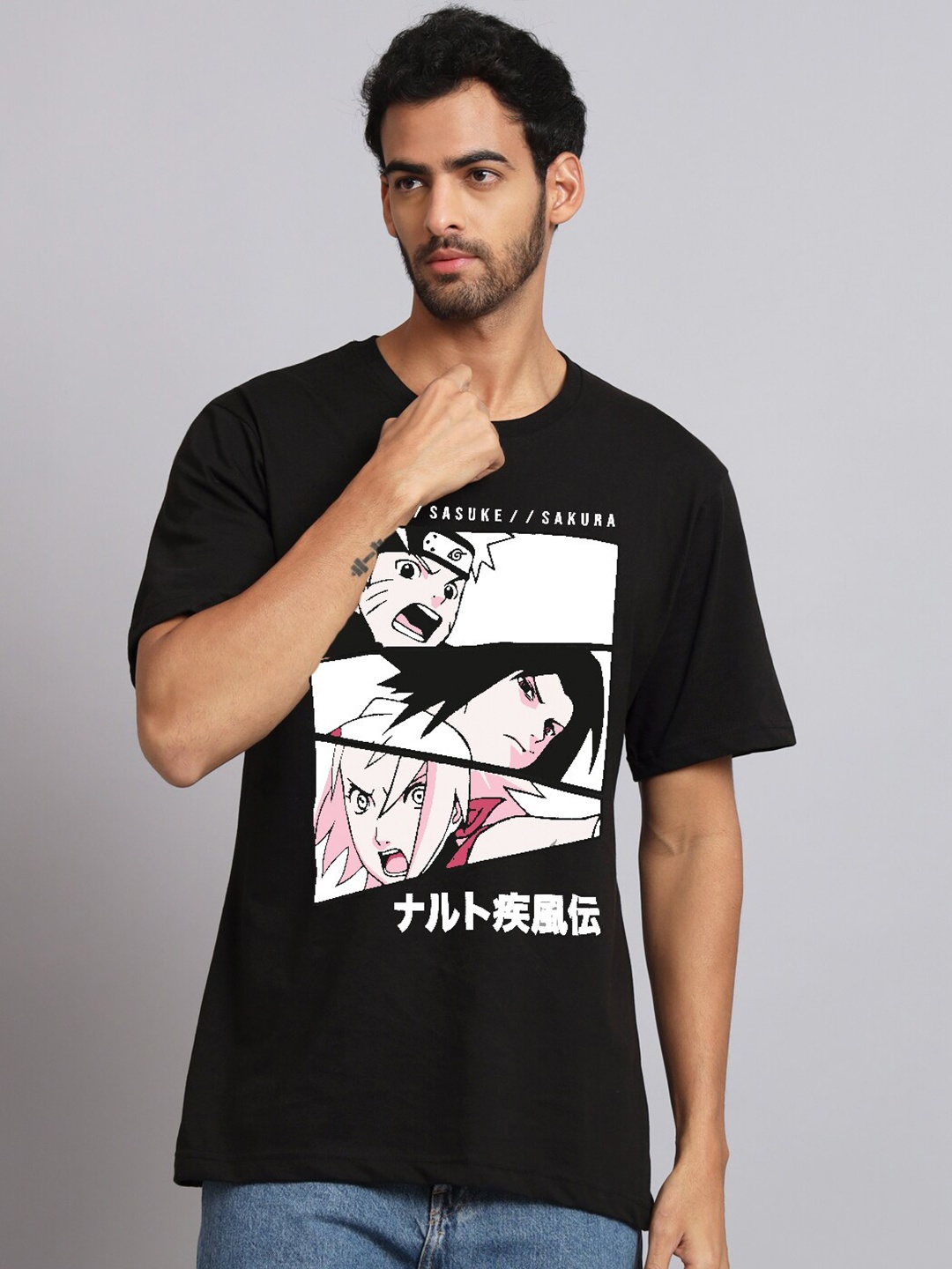 

The Modern Soul Graphic Printed Oversized T-shirt, Black