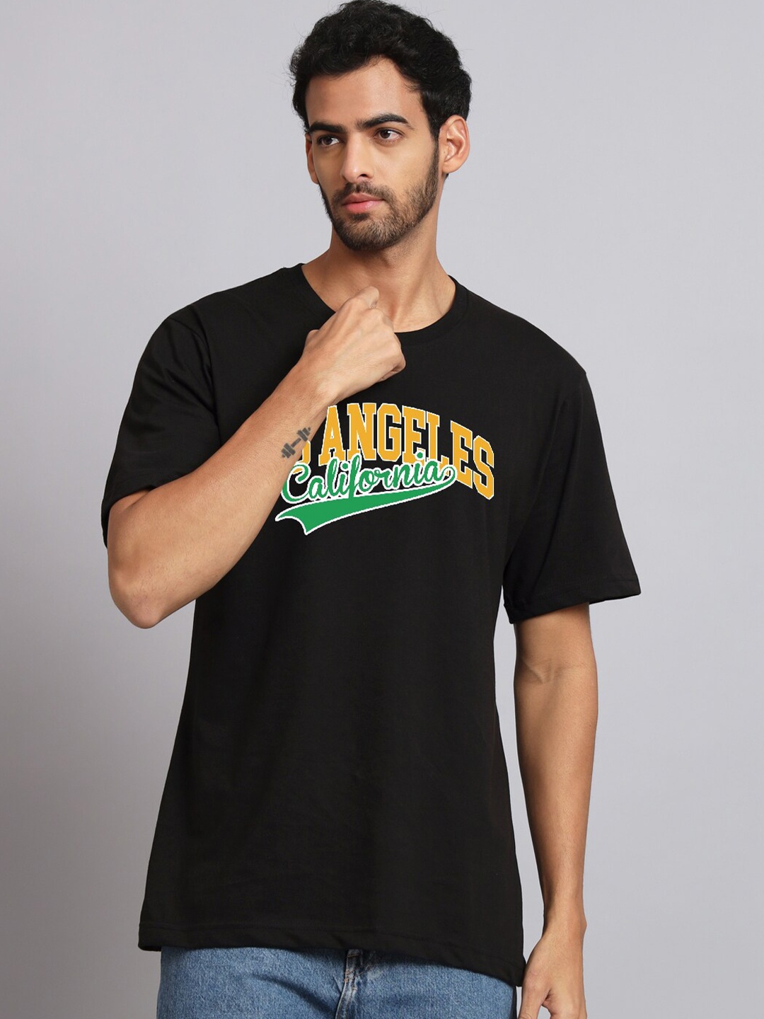 

The Modern Soul Typography Printed Oversized T-shirt, Black