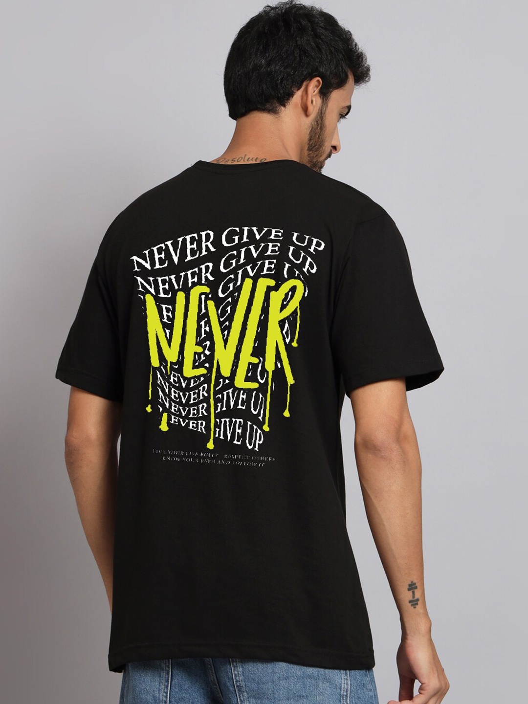 

The Modern Soul Typography Printed Oversized T-shirt, Black