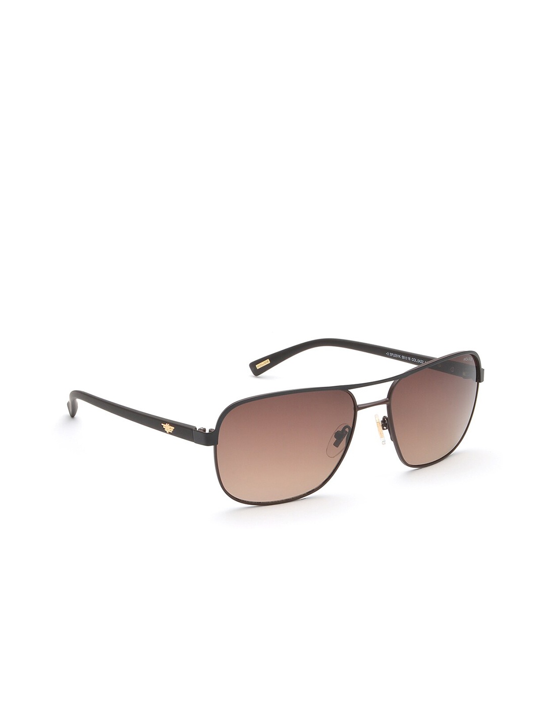 

Police Men Square Sunglasses With UV Protected Lens SPLE51K59A22SG, Brown