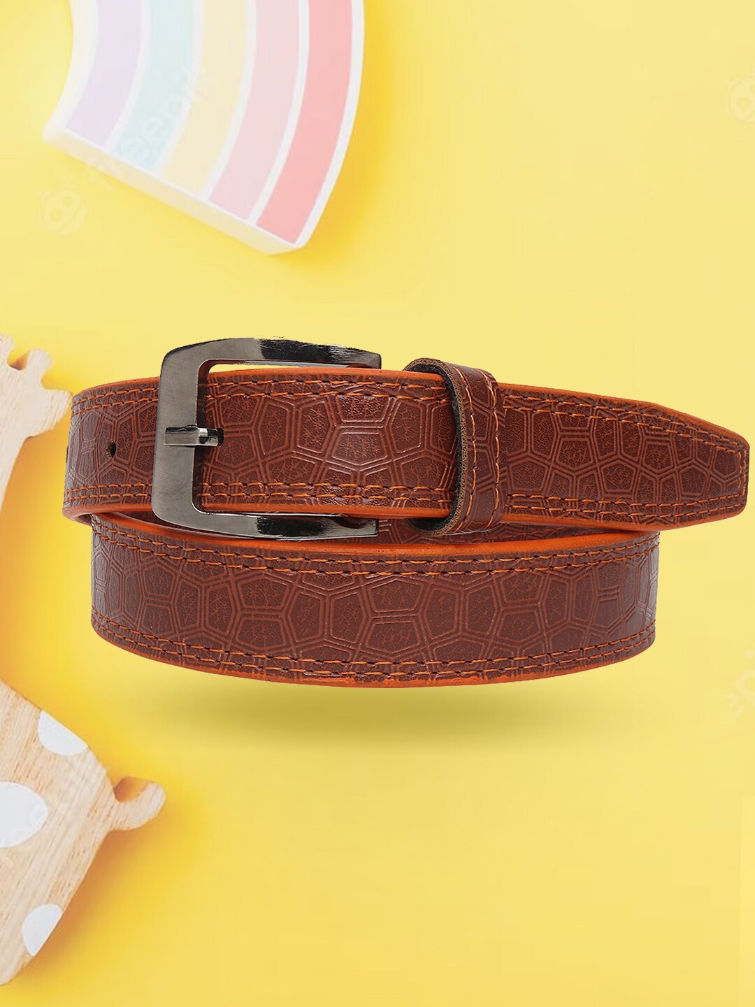 

FROGGY Kids Textured Tang Closure Belt, Tan
